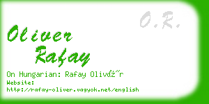 oliver rafay business card